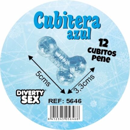 DIABLO PICANTE - 12 PENISES HARD SILICONE HANGING ICE BUCKET BLUE - sexbliss - Foto 1