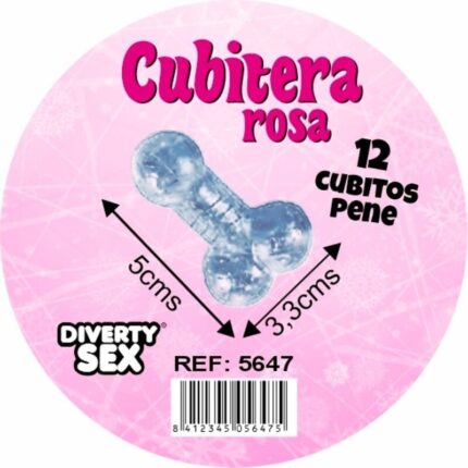 DIABLO PICANTE - 12 PENISES HARD SILICONE HANGING ICE BUCKET PINK - sexbliss - Foto 1
