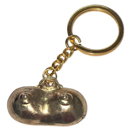 DIABLO PICANTE - GOLD METAL KEYCHAIN ​​WITH BREASTS - sexbliss - Foto 1