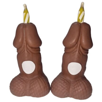 DIABLO PICANTE - PENIS BIRTHDAY NUMBER CANDLES DARK TONE 2 UNITS - sexbliss - Foto 1