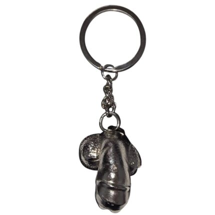DIABLO PICANTE -SILVER METAL KEYCHAIN ​​SHRINKED PENIS - sexbliss - Foto 1