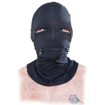 FETISH FANTASY SERIES - HOOD WITH ZIPPERS BLACK - sexbliss - Foto 1