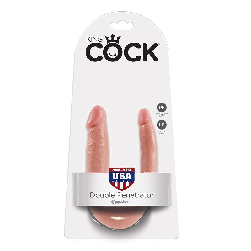 KING COCK - U-SHAPED SMALL DOUBLE TROUBLE FLESH 12.7 CM - Foto 1 KING COCK - U-SHAPED SMALL DOUBLE TROUBLE FLESH 12.7 CM - sexbliss - Foto 1