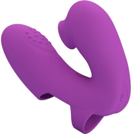 PRETTY LOVE - ATHENA FINGER VIBRATOR WITH CLITORIS STIMULATOR PURPLE - sexbliss - Foto 1