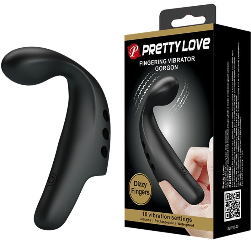 PRETTY LOVE - BLACK GORGON VIBRATOR THIMBLE - Foto 1 PRETTY LOVE - BLACK GORGON VIBRATOR THIMBLE - sexbliss - Foto 1