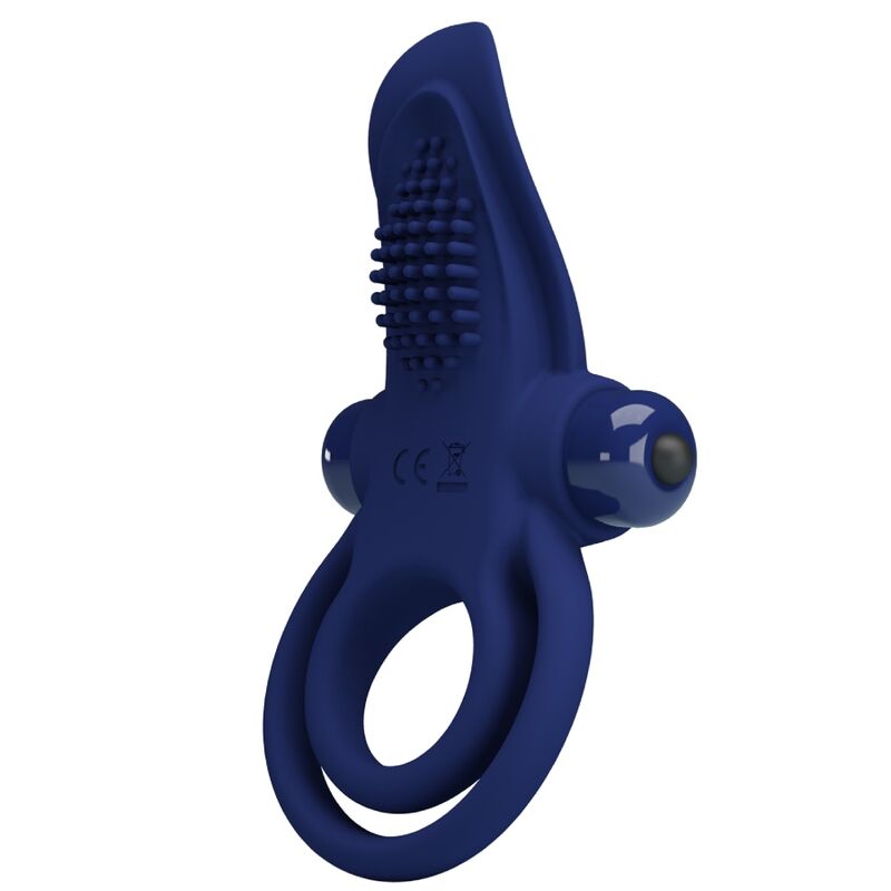 PRETTY LOVE - BRONSON DOUBLE RING WITH VIBRATION BLUE - Foto 1 PRETTY LOVE - BRONSON DOUBLE RING WITH VIBRATION BLUE - sexbliss - Foto 1