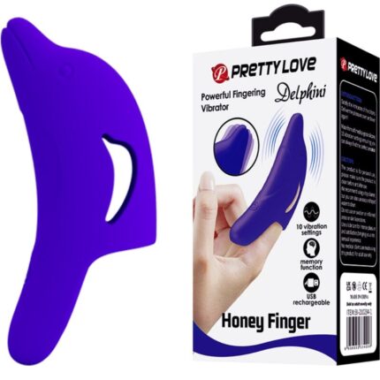 PRETTY LOVE - DELPHINI POWERFUL DARK BLUE FINGER STIMULATOR - sexbliss - Foto 1