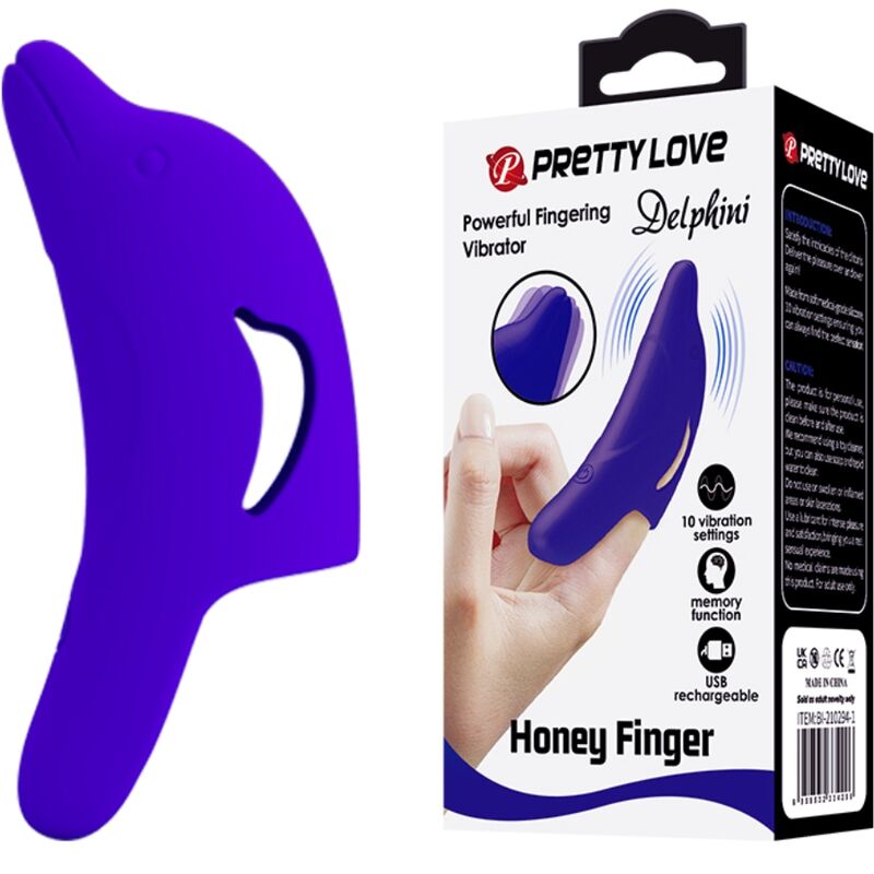 PRETTY LOVE - DELPHINI POWERFUL DARK BLUE FINGER STIMULATOR - Foto 1 PRETTY LOVE - DELPHINI POWERFUL DARK BLUE FINGER STIMULATOR - sexbliss - Foto 1