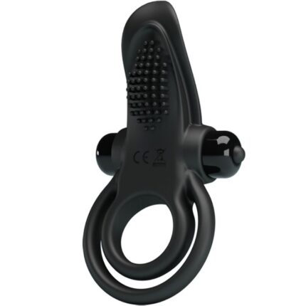PRETTY LOVE - DOUBLE VIBRATING RING + CLITORIS STIMULATOR 10 VIBRATIONS BLACK - sexbliss - Foto 1