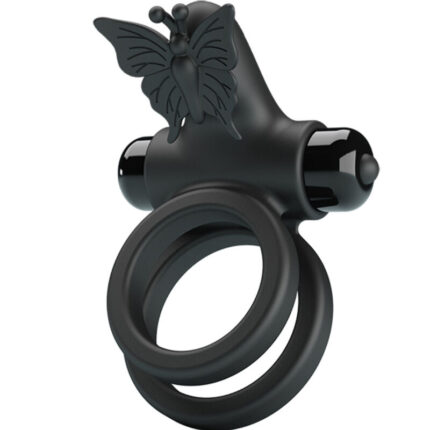 PRETTY LOVE - DOUBLE VIBRATING RING WITH BLACK STIMULATOR - sexbliss - Foto 1