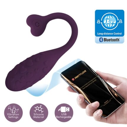PRETTY LOVE - FISHERMAN APP CONTROLLED  VIBRATING EGG LILA - sexbliss - Foto 1
