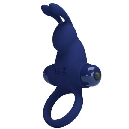 PRETTY LOVE - JIRO RABBIT RING WITH VIBRATION BLUE - sexbliss - Foto 1