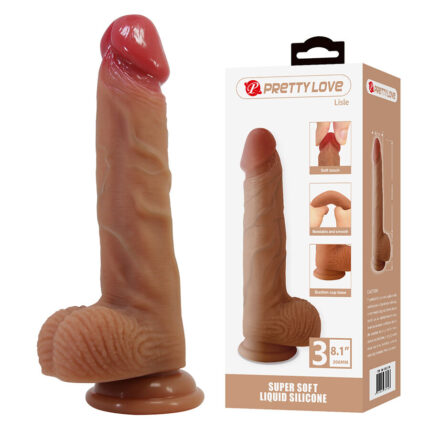 PRETTY LOVE - LISLE REALISTIC DILDO WITH SUCTION CUP 20.6 CM -Ø- 4.2 CM - sexbliss - Foto 1
