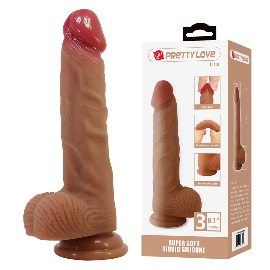PRETTY LOVE - LISLE REALISTIC DILDO WITH SUCTION CUP 20.6 CM -Ø- 4.2 CM - Foto 1 PRETTY LOVE - LISLE REALISTIC DILDO WITH SUCTION CUP 20.6 CM -Ø- 4.2 CM - sexbliss - Foto 1