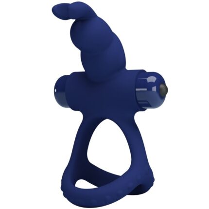 PRETTY LOVE - LUCHITO DOUBLE VIBRATING RING RABBIT BLUE - sexbliss - Foto 1
