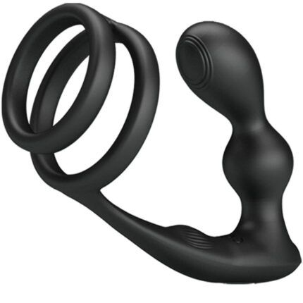 PRETTY LOVE - MARSHALL PENIS RING WITH VIBRATORY ANAL PLUG WITH REMOTE CONTROL - sexbliss - Foto 1