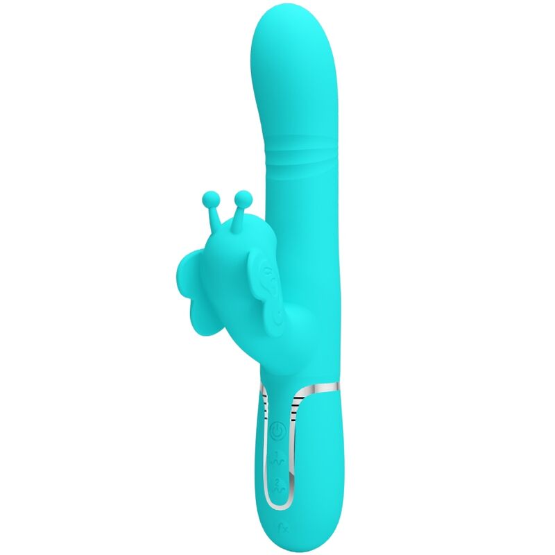 PRETTY LOVE - MULTIFUNCTION RABBIT VIBRATOR 4 IN 1 BUTTERFLY AQUA GREEN - Foto 1 PRETTY LOVE - MULTIFUNCTION RABBIT VIBRATOR 4 IN 1 BUTTERFLY AQUA GREEN - sexbliss - Foto 1