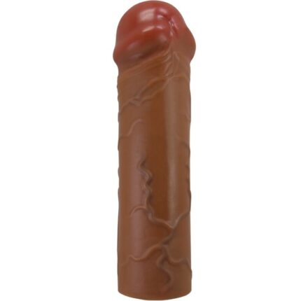 PRETTY LOVE - NILE PENIS SLEEVE WITH 2.5 CM EXTENSION MULATTO - sexbliss - Foto 1
