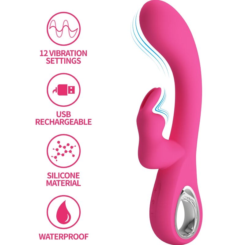 PRETTY LOVE - NOVAK RABBIT VIBRATOR 12 VIBRATIONS PINK - Foto 1 PRETTY LOVE - NOVAK RABBIT VIBRATOR 12 VIBRATIONS PINK - sexbliss - Foto 1