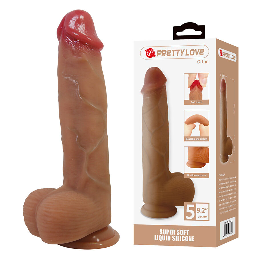 PRETTY LOVE - ORTON REALISTIC DILDO WITH SUCTION CUP 23.5 CM -Ø- 4.9 CM - Foto 1 PRETTY LOVE - ORTON REALISTIC DILDO WITH SUCTION CUP 23.5 CM -Ø- 4.9 CM - sexbliss - Foto 1