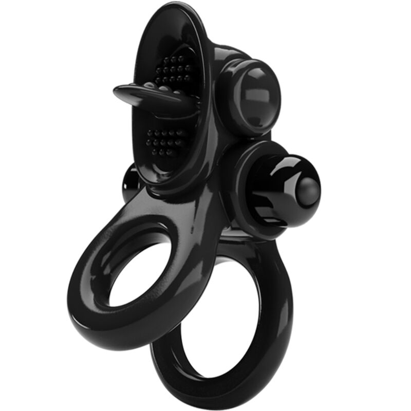 PRETTY LOVE - PASSIONATE RING DOUBLE VIBRATING RING + CLITORIS STIMULATOR BLACK - Foto 1 PRETTY LOVE - PASSIONATE RING DOUBLE VIBRATING RING + CLITORIS STIMULATOR BLACK - sexbliss - Foto 1