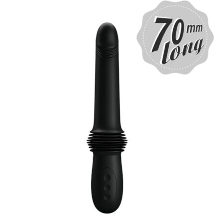 PRETTY LOVE - PAZUZU VIBRATOR 3 THRUST MODES BLACK - sexbliss - Foto 1