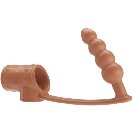 PRETTY LOVE - PENIS SLEEVE WITH ANAL PLUG NATURAL - sexbliss - Foto 1