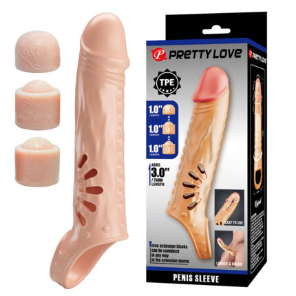 PRETTY LOVE - PENIS SLEEVE WITH EXTENDERS - sexbliss - Foto 1