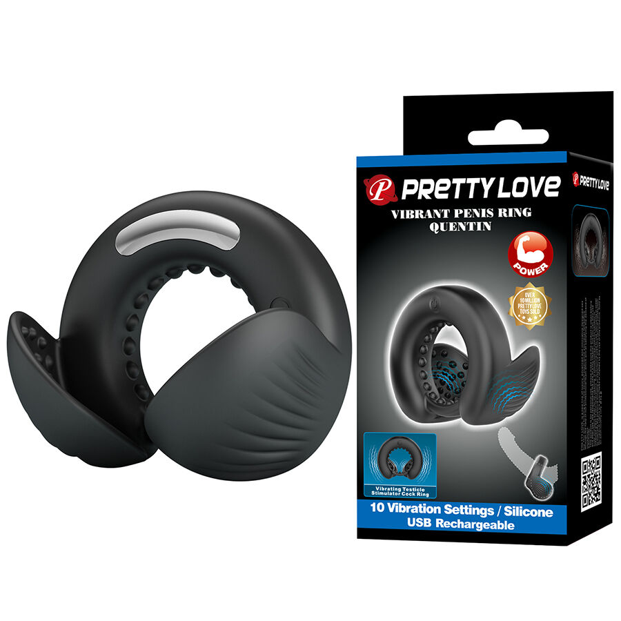 PRETTY LOVE - QUENTIN PENIS RING WITH TESTICULAR STIMULATOR - Foto 1 PRETTY LOVE - QUENTIN PENIS RING WITH TESTICULAR STIMULATOR - sexbliss - Foto 1