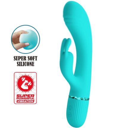 PRETTY LOVE - SCOCCO VIBRATOR RABBIT TURQUOISE - sexbliss - Foto 1