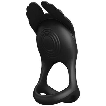 PRETTY LOVE - SILAS VIBRANT PENIS RING 7 VIBRATIONS BLACK SILICONE - sexbliss - Foto 1