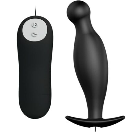PRETTY LOVE - SILICONE ANAL PLUG 12 VIBRATION MODES BLACK - sexbliss - Foto 1