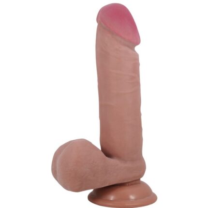 PRETTY LOVE - SLIDING SKIN SERIES REALISTIC DILDO WITH SLIDING SKIN SUCTION CUP BROWN 20.5 CM - sexbliss - Foto 1