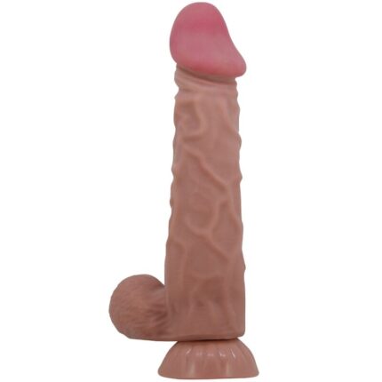 PRETTY LOVE - SLIDING SKIN SERIES REALISTIC DILDO WITH SLIDING SKIN SUCTION CUP BROWN 24 CM - sexbliss - Foto 1