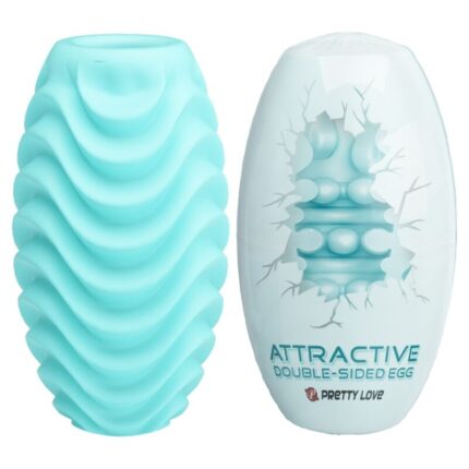 PRETTY LOVE - TURQUOISE DOUBLE SIDED MASTURBATOR EGG - sexbliss - Foto 1
