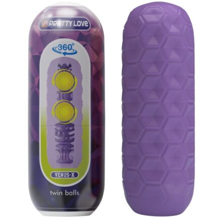 PRETTY LOVE - TWIN BALLS MALE MASTURBATOR PURPLE - sexbliss - Foto 1