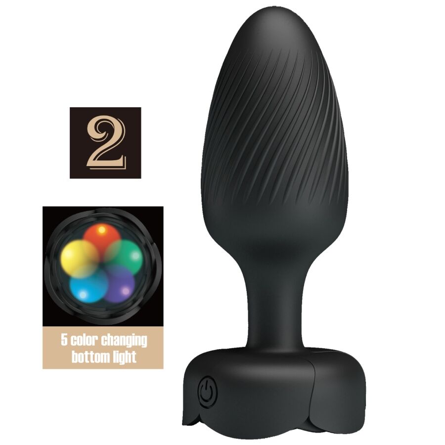 PRETTY LOVE - VARIAN ANAL PLUG WITH LED LIGHT BLACK 10.8 CM - Foto 1 PRETTY LOVE - VARIAN ANAL PLUG WITH LED LIGHT BLACK 10.8 CM - sexbliss - Foto 1