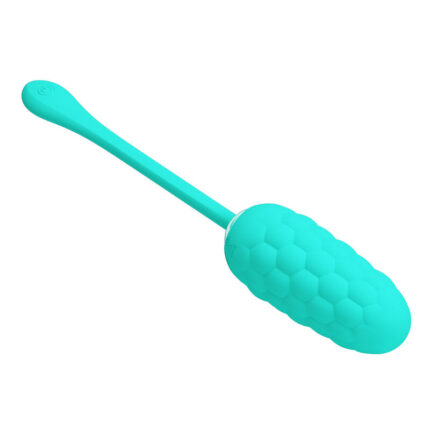 PRETTY LOVE - VIBRATING EGG WITH AQUA GREEN RECHARGEABLE MARINE TEXTURE - sexbliss - Foto 1
