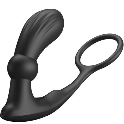 PRETTY LOVE - WARREN BLACK ANAL RING & VIBRATOR - sexbliss - Foto 1