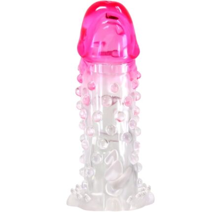 PRETTY LOVE - WILFORD REALISTIC ENLARGEMENT SHEATH WITH EMBOSSED PENIS PINK - sexbliss - Foto 1