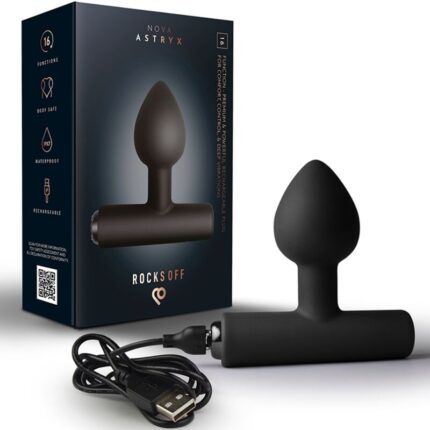 ROCKS-OFF - NOVA ASTRYX RECHARGEABLE PREMIUM & POWERFUL ANAL PLUG 16 FUNCTION BLACK - sexbliss - Foto 1