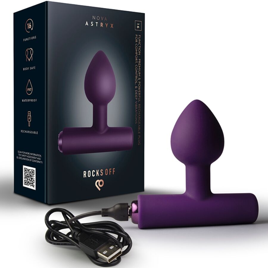 ROCKS-OFF - NOVA ASTRYX RECHARGEABLE PREMIUM & POWERFUL ANAL PLUG 16 FUNCTION PURPLE - Foto 1 ROCKS-OFF - NOVA ASTRYX RECHARGEABLE PREMIUM & POWERFUL ANAL PLUG 16 FUNCTION PURPLE - sexbliss - Foto 1