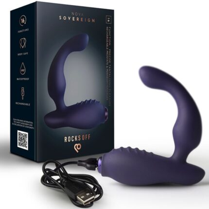 ROCKS-OFF - NOVA SOVEREIGN RECHARGEABLE PROSTATE & PERINEUM MASSAGER 16 FUNCTION BLUE - sexbliss - Foto 1