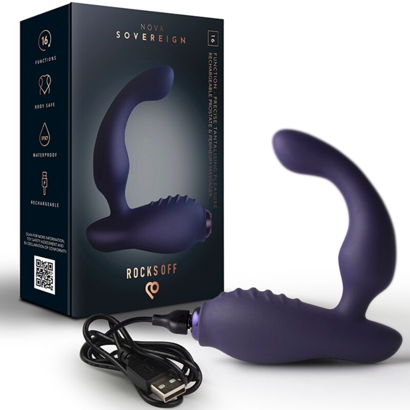 ROCKS-OFF - NOVA SOVEREIGN RECHARGEABLE PROSTATE & PERINEUM MASSAGER 16 FUNCTION BLUE - Foto 1 ROCKS-OFF - NOVA SOVEREIGN RECHARGEABLE PROSTATE & PERINEUM MASSAGER 16 FUNCTION BLUE - sexbliss - Foto 1