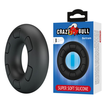CRAZY BULL - BERTRAM SUPER SOFT SILICONE COCK RING BLACK - sexbliss - Foto 1
