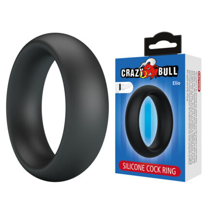 CRAZY BULL - ELIO SILICONE COCK RING BLACK - sexbliss - Foto 1