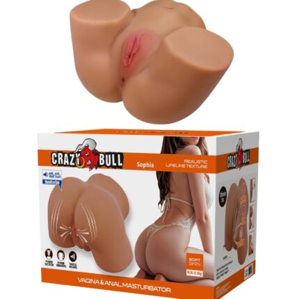 CRAZY BULL - SOPHIA REALISTIC FEMALE BUTT VIBRATOR AND SUCKER WITH SOUND 5.5 KG - sexbliss - Foto 1