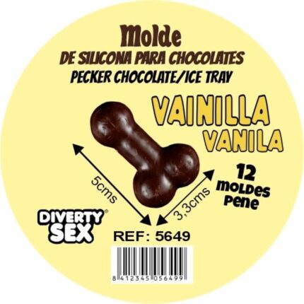 DIABLO PICANTE - CHOCOLATE MOLD WITH 12 SILICONE PENISES FOR HANGING VANILLA - sexbliss - Foto 1