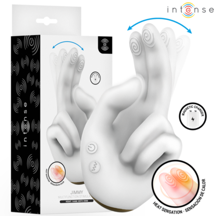 INTENSE - JIMMY HAND-SHAPED MULTIFUNCTION STIMULATOR WITH VIBRATION AND HEAT - sexbliss - Foto 1