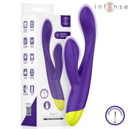 INTENSE - PAOLO RECHARGEABLE RABBIT STIMULATOR FOR G-SPOT AND CLITORIS - sexbliss - Foto 1